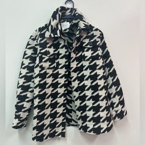Primark Monochrome Houndstooth Jacket Sz 12-13 YRS
